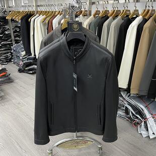 立领短款 春秋冬男士 皮衣夹克加绒加厚皮衣商务高端男 余单 专柜