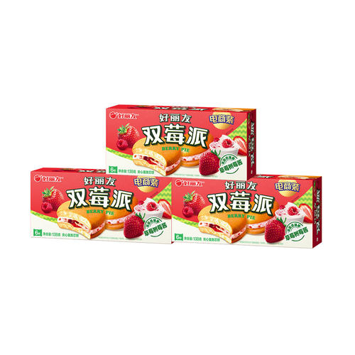 好丽友树莓味酸甜早餐蛋糕