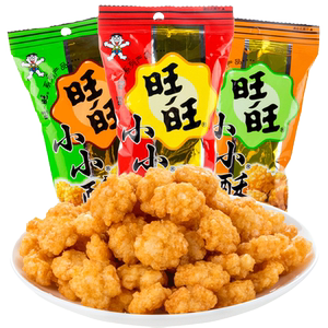 旺旺小小酥60g*8包原味葱香味黑胡椒味休闲膨化好吃的零食品小吃