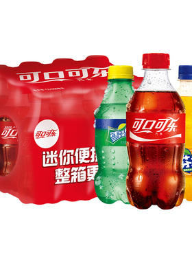 可口可乐碳酸饮料汽水300ml瓶装整箱可乐芬达雪碧零度迷你小瓶