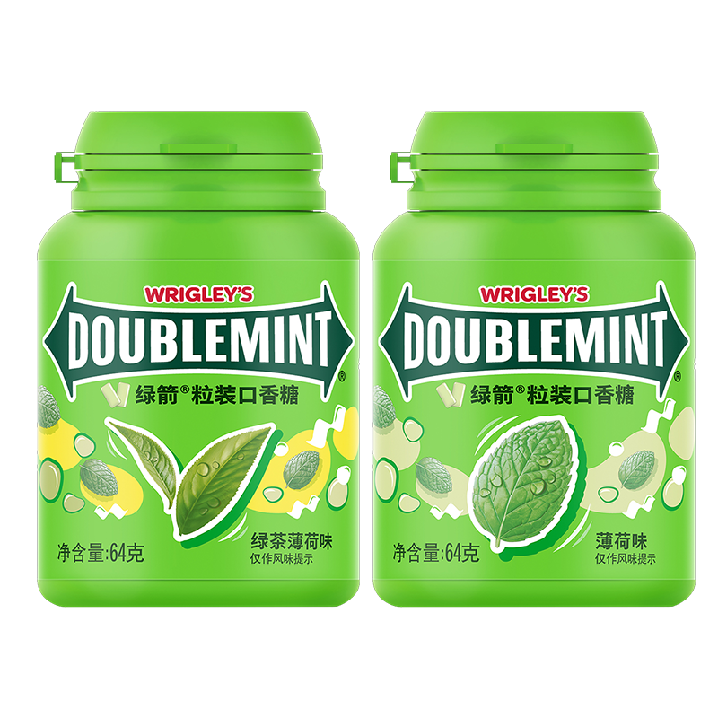 绿箭口香糖原味薄荷清新口气