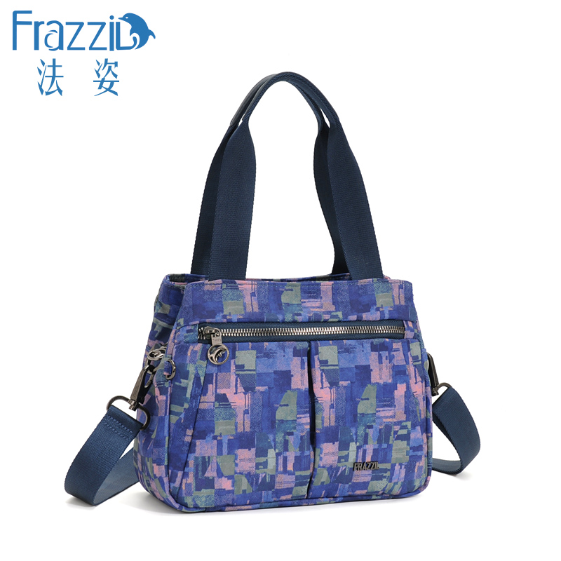 Frazzil/法姿新款包包女手提包休闲帆布包斜挎包多层实用妈妈潮包 箱包皮具/热销女包/男包 通用款女包 原图主图