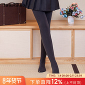 冬季 tutuanna连裤 袜女 300D里起毛纯色黑色打底袜春秋保暖连脚袜
