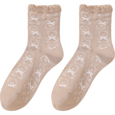 女动物满印可爱值加满短袜