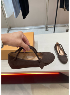 CANEL 新款高级手袋一字扣单鞋芭蕾舞鞋女