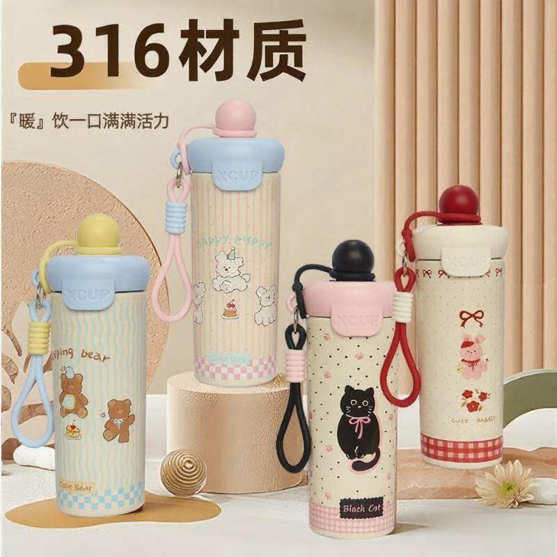新款不锈钢316保温杯大容量便携ins高颜值可爱女学生水杯杯子网红