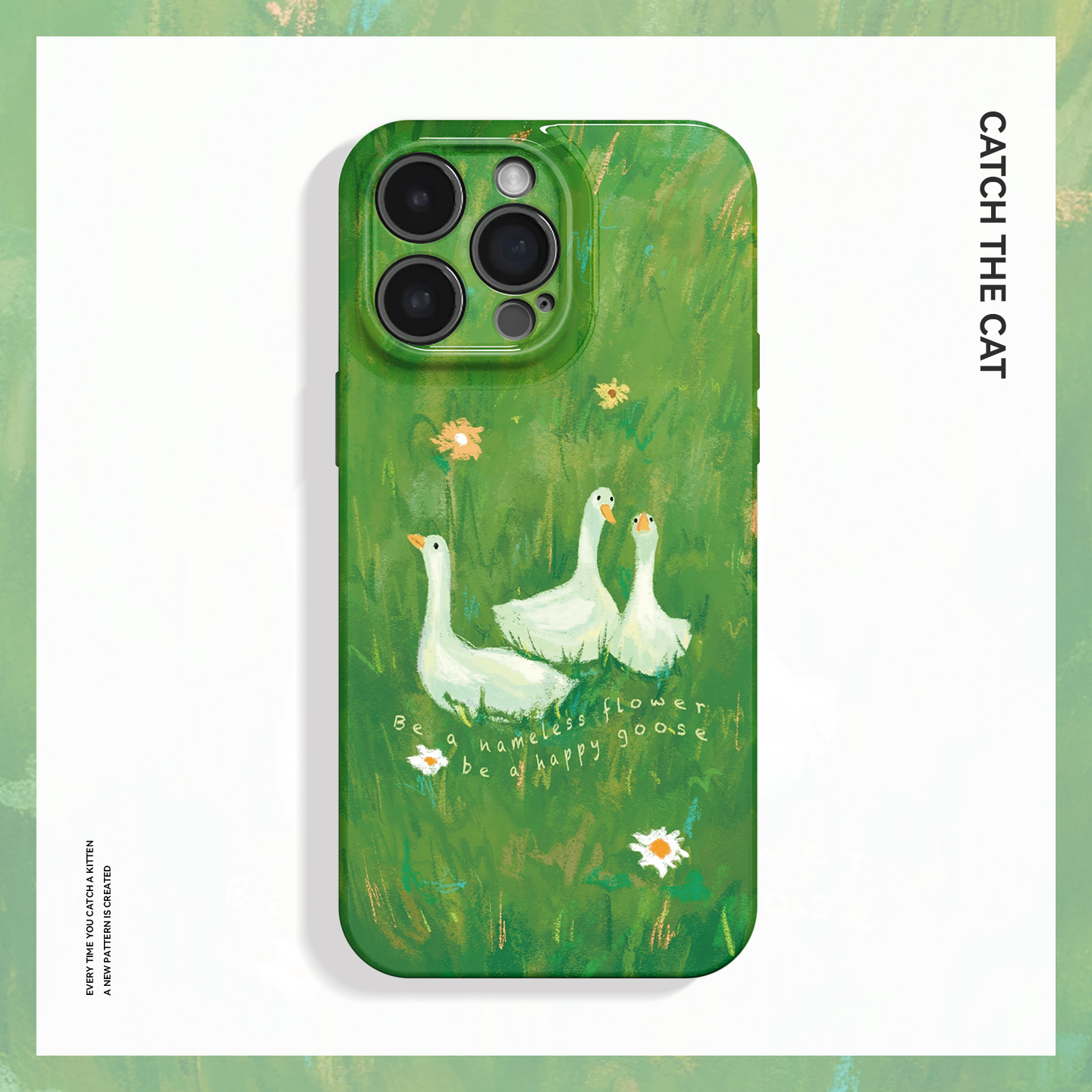 草地大鹅~油画艺术ins适用iPhone16promax手机壳华为mate60小米15小众opporeno13苹果14清新vivox200一加ace5