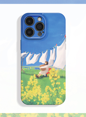 望春风~清新少女油画ins适用苹果17promax手机壳iphone16华为nova14小米15艺术opporeno13软vivox200一加ace5