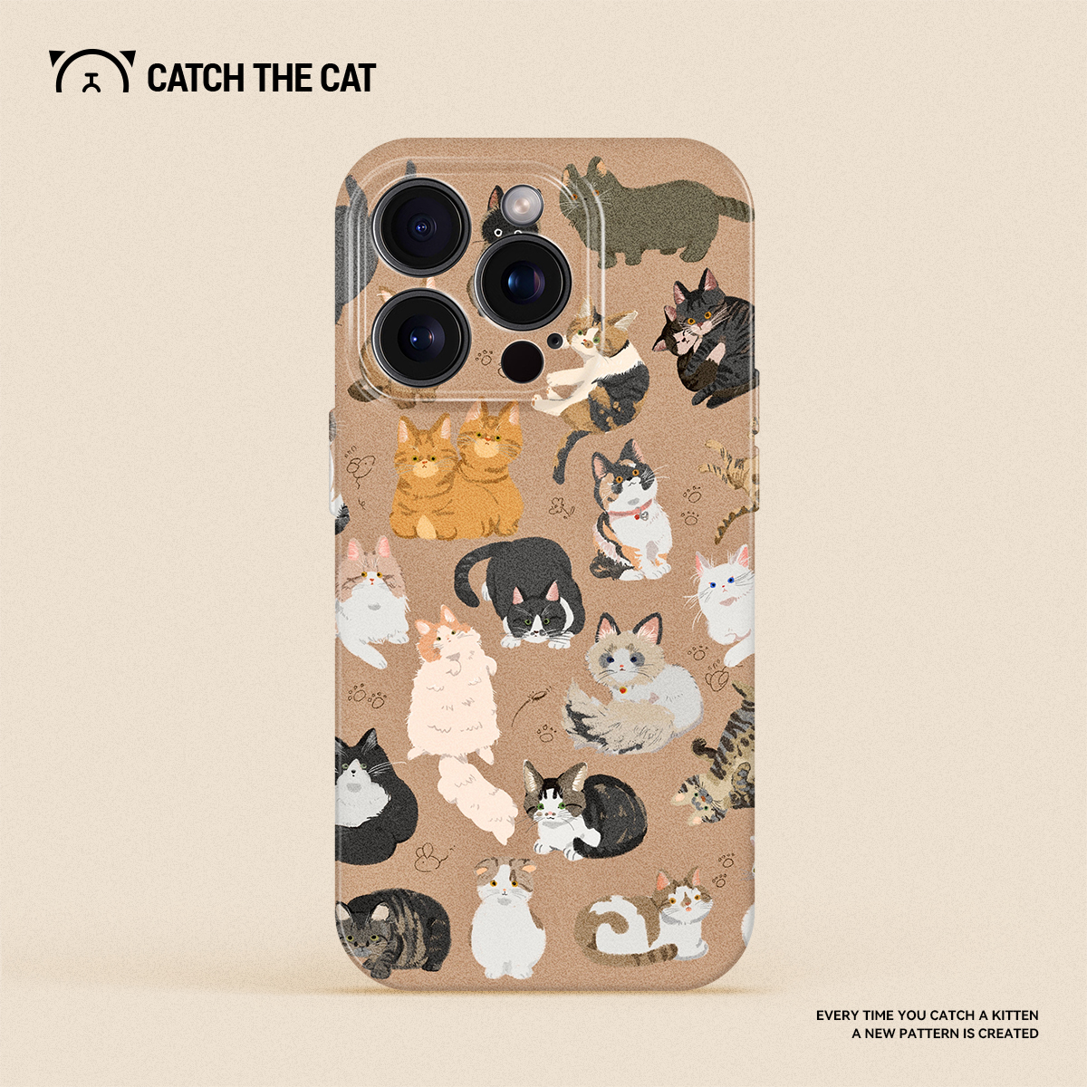 百猫图~适用iPhone16promax苹果14手机壳小米15华为mate70插画pura70pro+可爱opporeno13荣耀300vivoX90全包