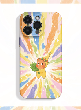 去晦气柚子叶~星星仔ins适用苹果17promax手机壳iphone16华为pura80小米15opporeno14荣耀400萌iqoo13红米k80
