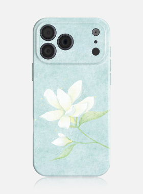 栀子花~清新简约ins适用iphone17promax手机壳苹果16华为nova14mate80小米15opporeno13水彩vivox200一加ace6