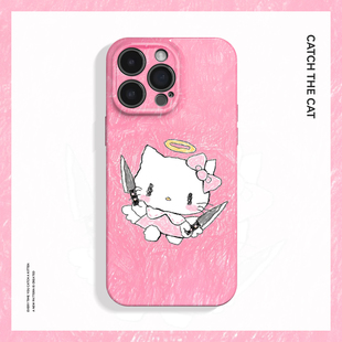 华为nova13软OPPOreon12苹果14vivoS20一加ACE3荣耀200 15pro手机壳新款 都鲨了 黑化hellokitty适用iPhone16