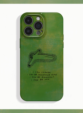我可以~绿色菲林ins适用iPhone16/15promax手机壳新华为mate60小米软OPPOreno12苹果14小众vivoX200一加ACE3V