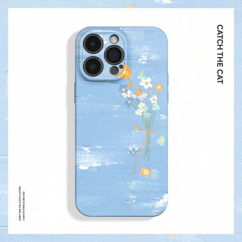 花束般的恋爱~油画全包适用iPhone16/15promax手机壳新华为pura70苹果13小米14畅享70vivoS19小众iqooneo10软