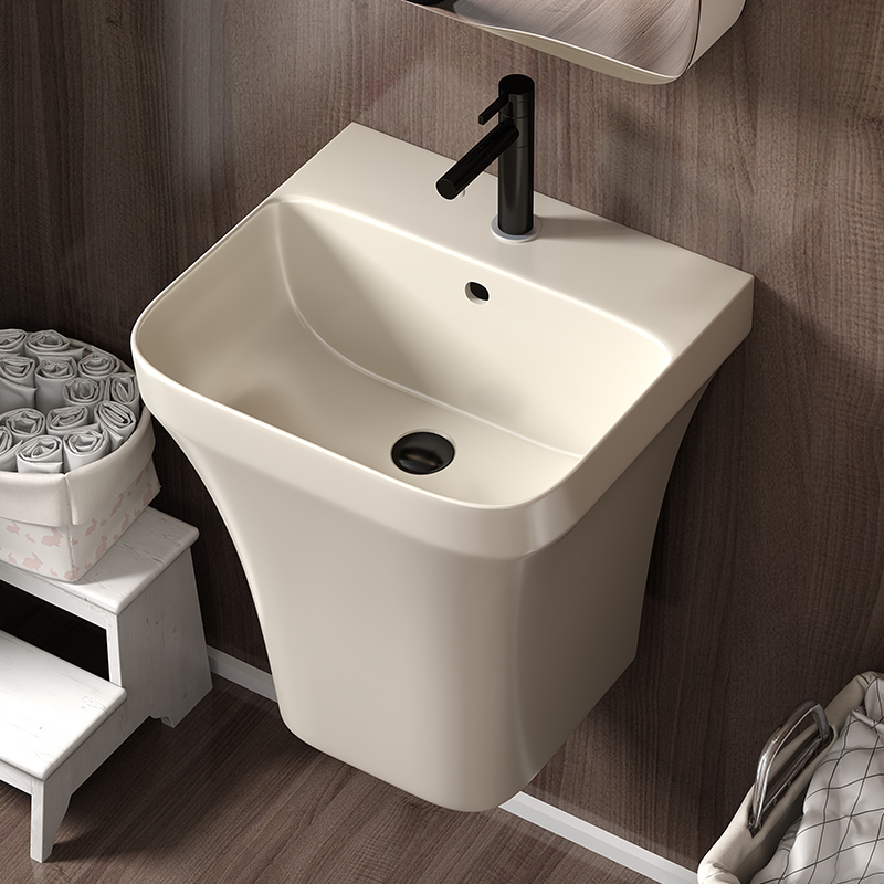 小户型挂墙式洗手盆一体洗脸盆