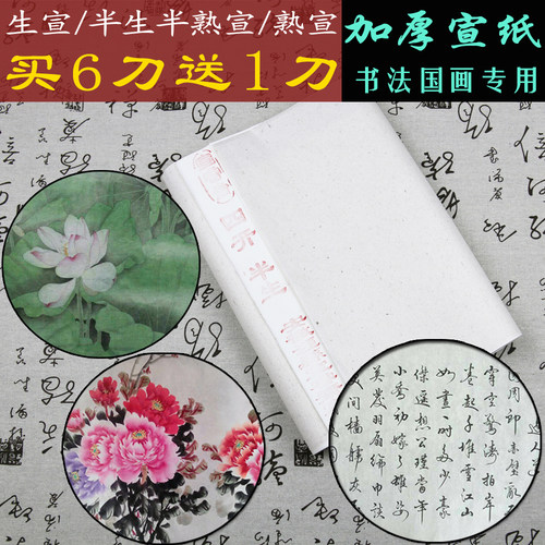 书法国画安徽宣纸品澈半熟宣
