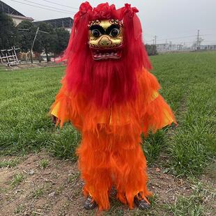 新款单人小北狮舞狮服装套装成人儿童醒狮道具舞笑脸狮子头特价