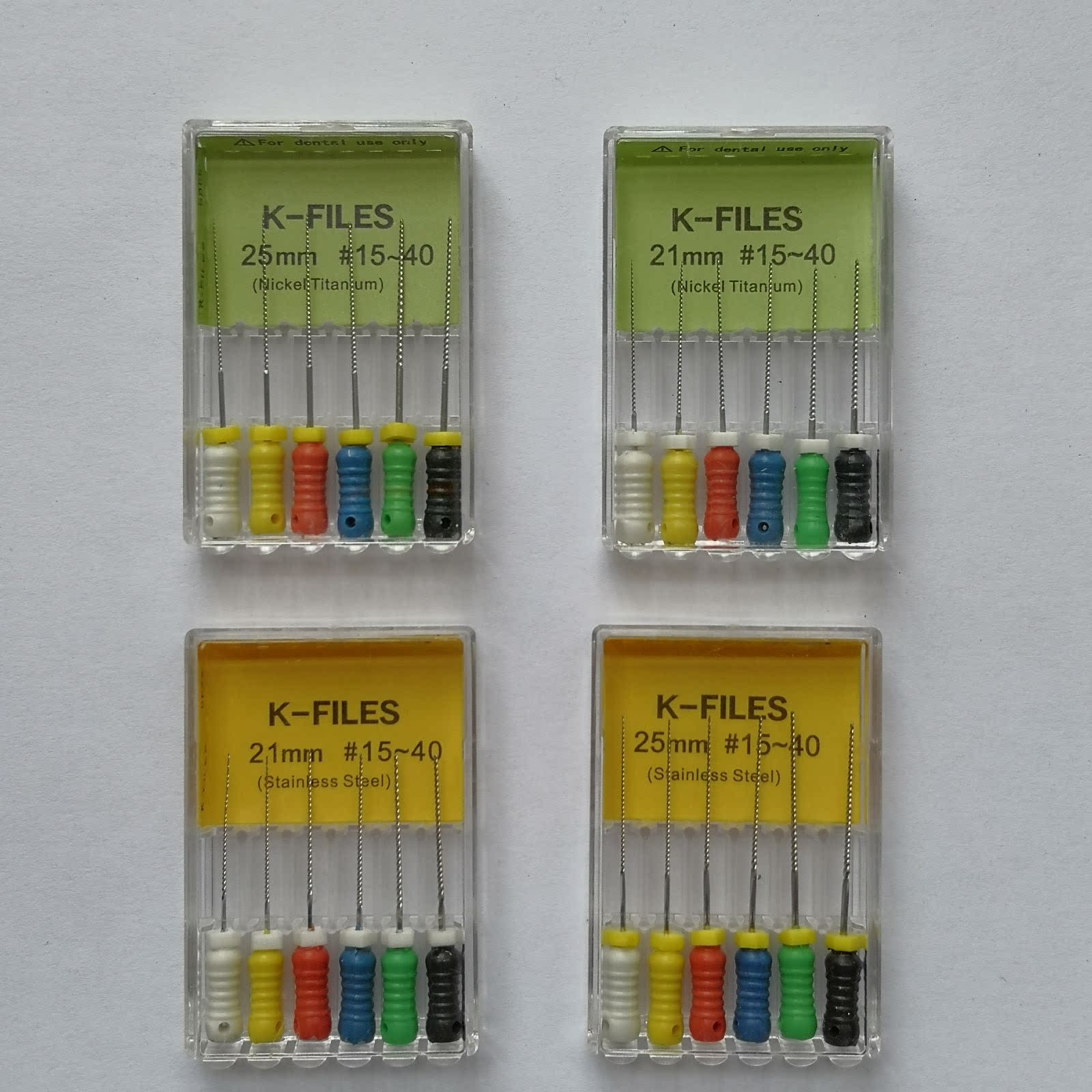 牙科材料镍钛k锉不锈钢根管k型手用扩孔针 h r扩大锉s侧压器 包邮