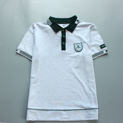 南京师大附中夏季男女学生校服短袖浅灰深绿