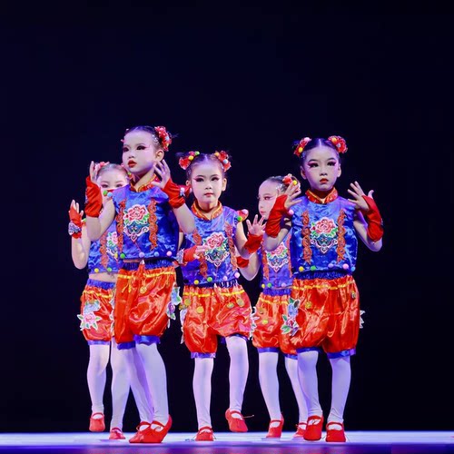 女童中国梦娃民族风舞蹈演出服