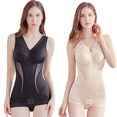 带罩杯一体式 收腹产后女美体束腰瘦肚子塑形 文胸连体塑身内衣夏季