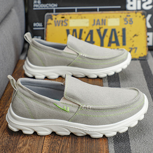 回力一脚蹬男鞋轻便防滑驾车鞋厚底减震软底休闲鞋套脚懒人帆布鞋