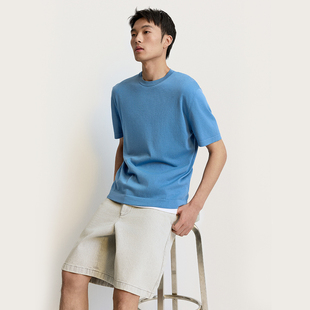 子1ST2060960 裤 TRENDIANO纯棉水洗牛仔短裤 男士