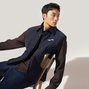 TRENDIANO羊毛鹅绒羽绒背心男2025秋冬新款显瘦男款羽绒马甲外套