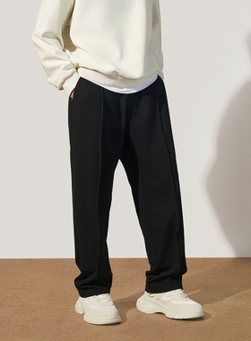 TRENDIANO2025年新款秋提花纹针织质感耐磨休闲裤 1ST3061530