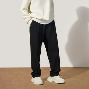 TRENDIANO2025年新款秋冬提花纹针织质感耐磨休闲裤 1ST3061530