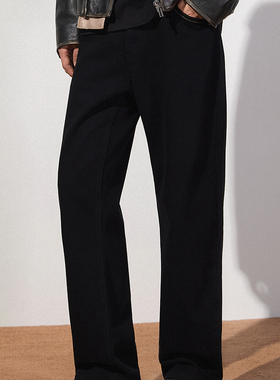 TRENDIANO2025秋冬新款全棉经典男款小直筒牛仔裤 1SC406114D