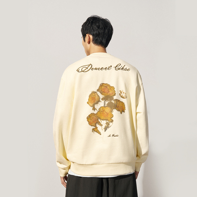 秋冬新款重磅全面印花刺绣卫衣