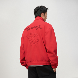 TRENDIANO2026春季新春新年生肖马年男款翻领开衫外套 1ST4090730