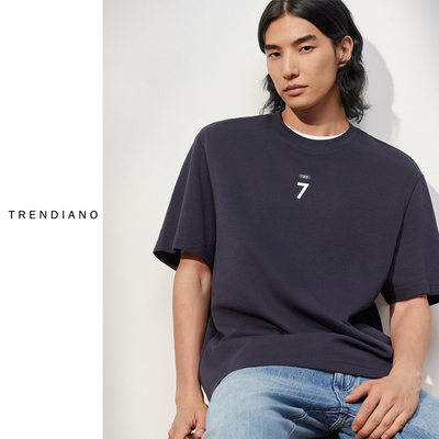 TRENDIANO2026新款春季第七平衡系列短袖男款圆领T恤 1SE4021700
