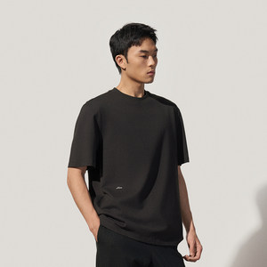 TRENDIANO2025年新款纯棉平纹logo男士短袖T恤 1SM3021020