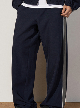 TRENDIANO2025秋冬新款运动感男款梭织直筒长裤休闲裤 1SM3061920