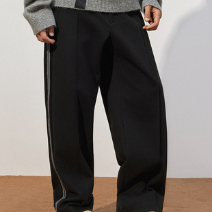直筒长裤 运动风简约梭织男款 1ST4060880 新款 TRENDIANO2025冬季