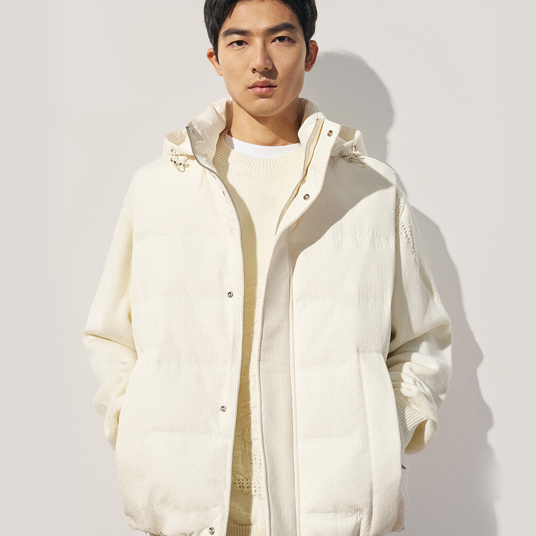 秋冬新款千鸟格设计羽绒背心