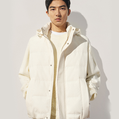 秋冬新款千鸟格设计羽绒背心