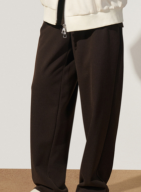 TRENDIANO2025秋冬新款重磅呢裤男款直筒款长裤 1ST3061850