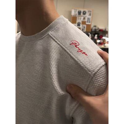 gtal美式蜂窝红标刺绣卫衣男款秋冬肌理感正肩长袖t恤内搭打底衫