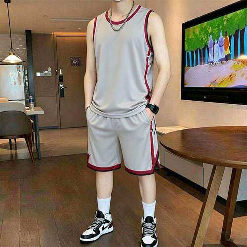 夏季健身跑步速干休闲运动套装男2026t恤背心短裤篮球服球衣