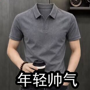 高级显瘦百搭霸气新款POLO男士短袖T恤夏季上衣百搭翻领休闲薄款