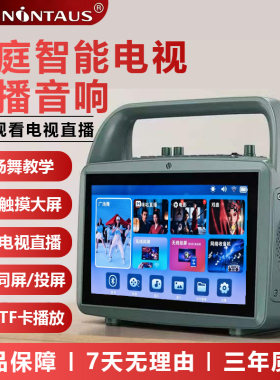 金正新款家庭小电视高清视频音响带显示屏广场舞蓝牙K歌便捷音箱