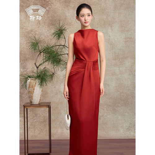 新中式新娘订婚礼服连衣裙旗袍
