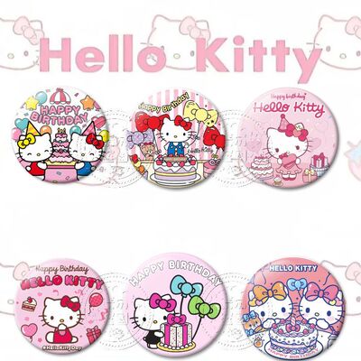 快点给好朋友送这个生日吧唧徽章~好甜好少女心！hellokitty胸针