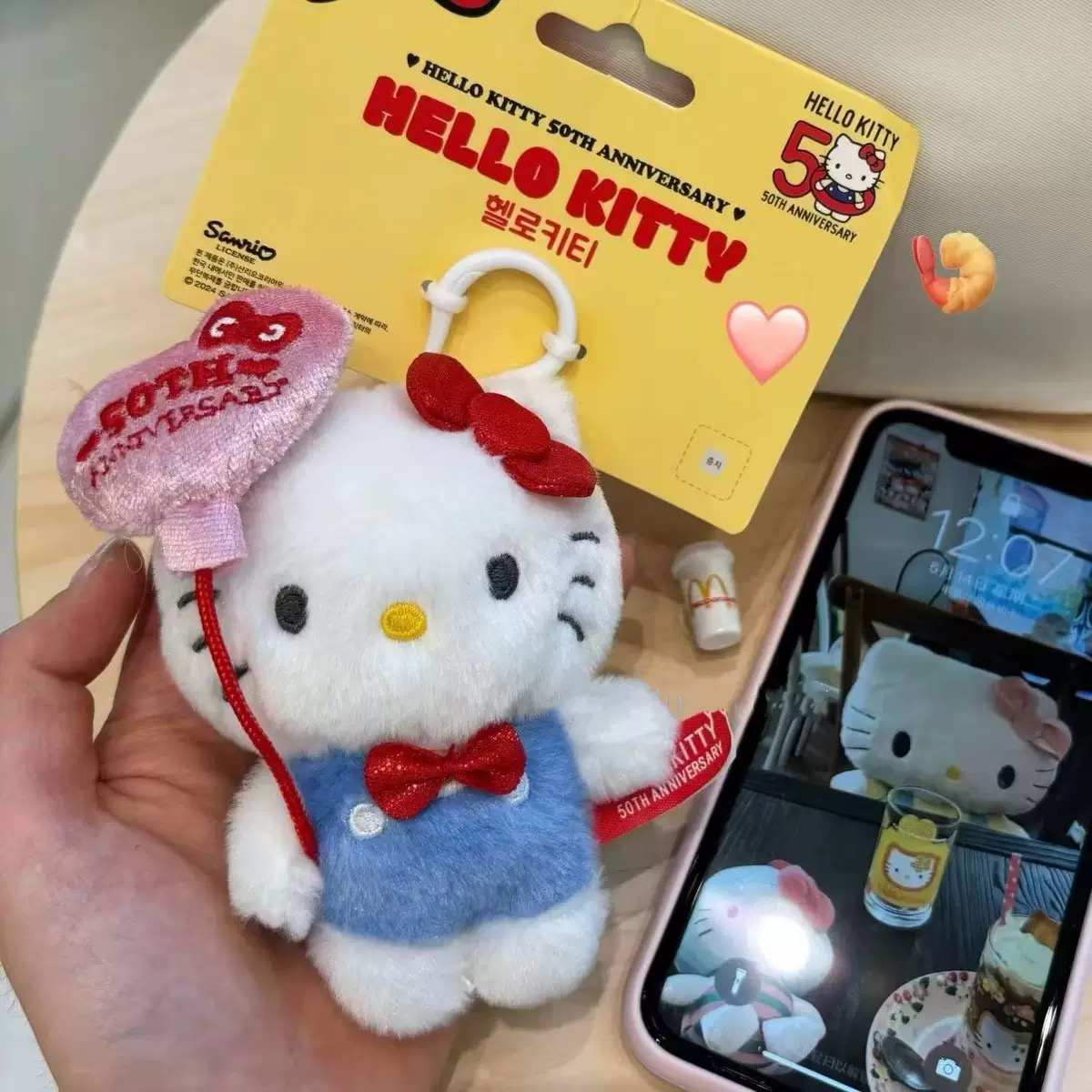 Omg~kitty酱!挂包上回头率爆表巨巨巨阔爱!helloKitty包包挂件
