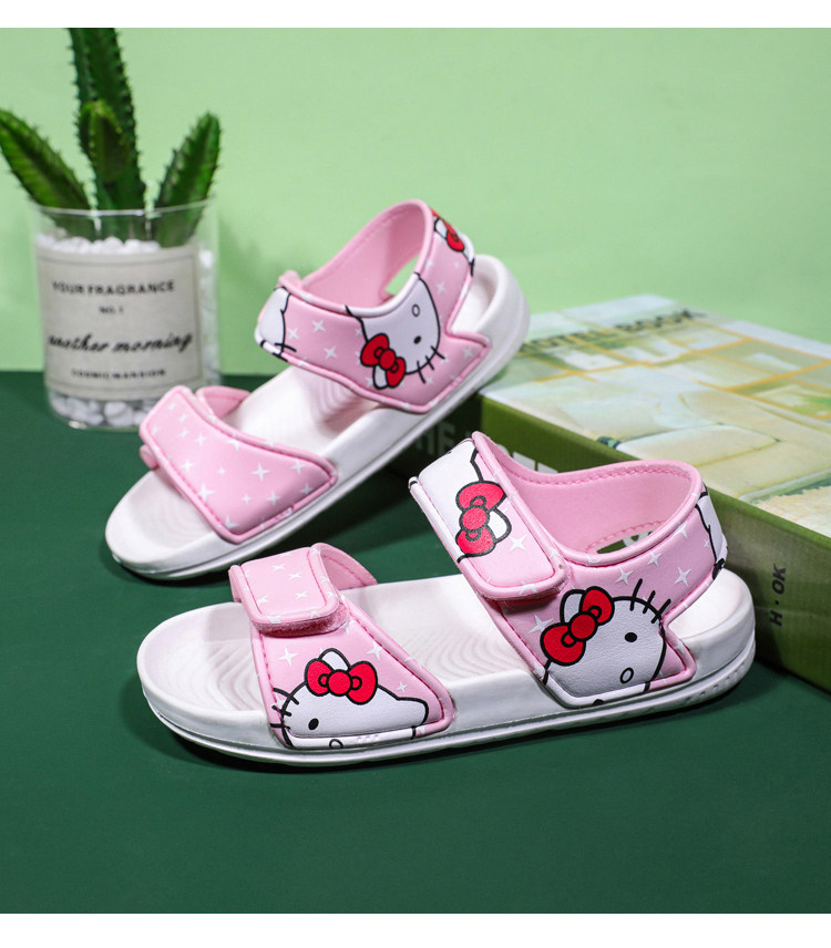 夏季新款儿童卡通凉鞋女孩凯蒂猫防滑软底鞋新颖洋气洞洞鞋沙滩鞋,童鞋/婴儿鞋/亲子鞋,凉鞋,淘宝优惠券,粉丝福利购,淘宝优惠卷