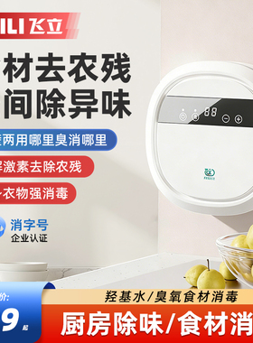 飞立果蔬清洗机去农残蔬菜臭氧消毒机活氧机家用小型FLC08A