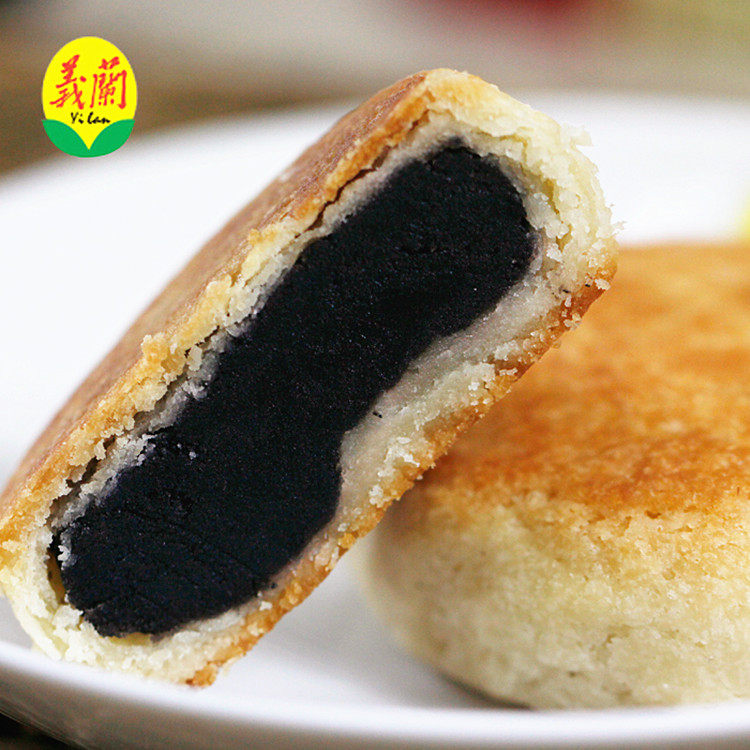 厦门特产义兰红豆馅饼六个装传统手工酥糕点甜茶点闽南古早味